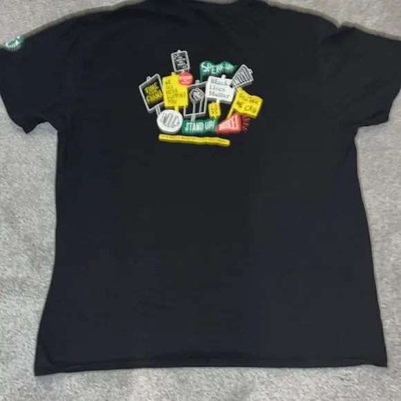 Stand together by Starbucks black barista coffee server T shirt XL Slim (L) Mens - Picture 4 of 4